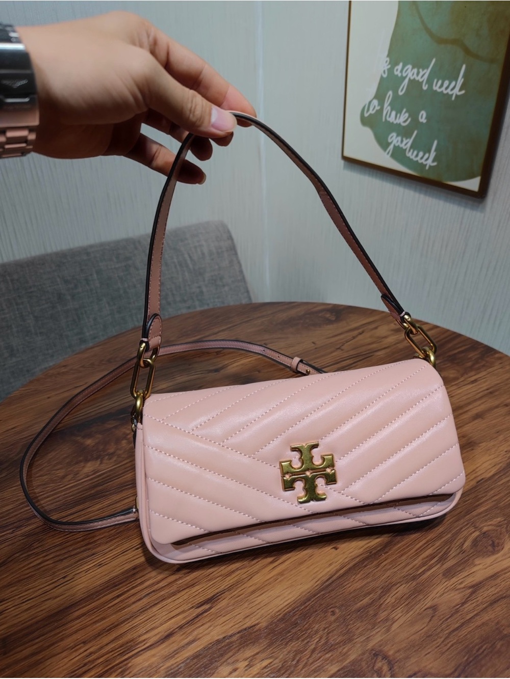 Tory Burch Pink Quilted Shoulder Bag